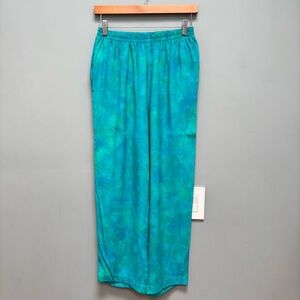 Vintage Carole Little Turquoise High Waist Pants S